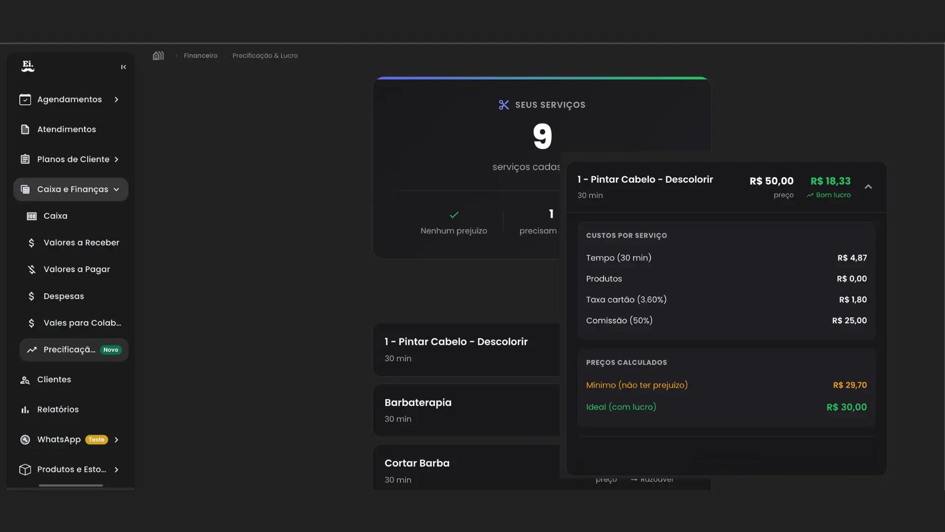 Precificação Inteligente para Barbearia: Como Calcular o Preço Ideal dos Seus Serviços